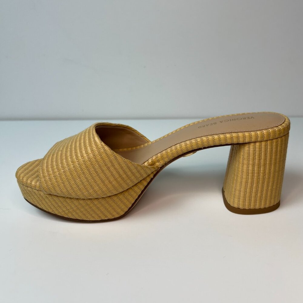 Veronica Beard Women's Dali Raffia Natural Platform Sandal Size 7.5 Summer NWOB - Picture 5 of 7